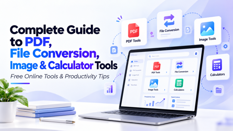 Complete Guide to PDF, File Conversion, Image & Calculator Tools