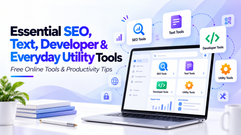 Essential SEO, Text, Developer & Everyday Utility Tools